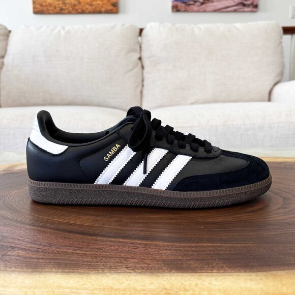 adidas Black / White / Gum Samba OG Shoes size M8 / W9 - Picture 9 of 16